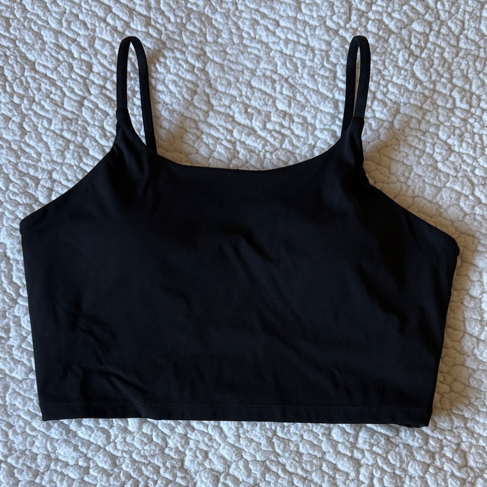 Black Athletic Camisole Sports Croptop